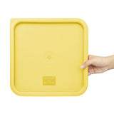 FX139 Hygiplas Square Food Storage Container Lid Yellow Large