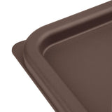 FX140 Hygiplas Square Food Storage Container Lid Brown Small