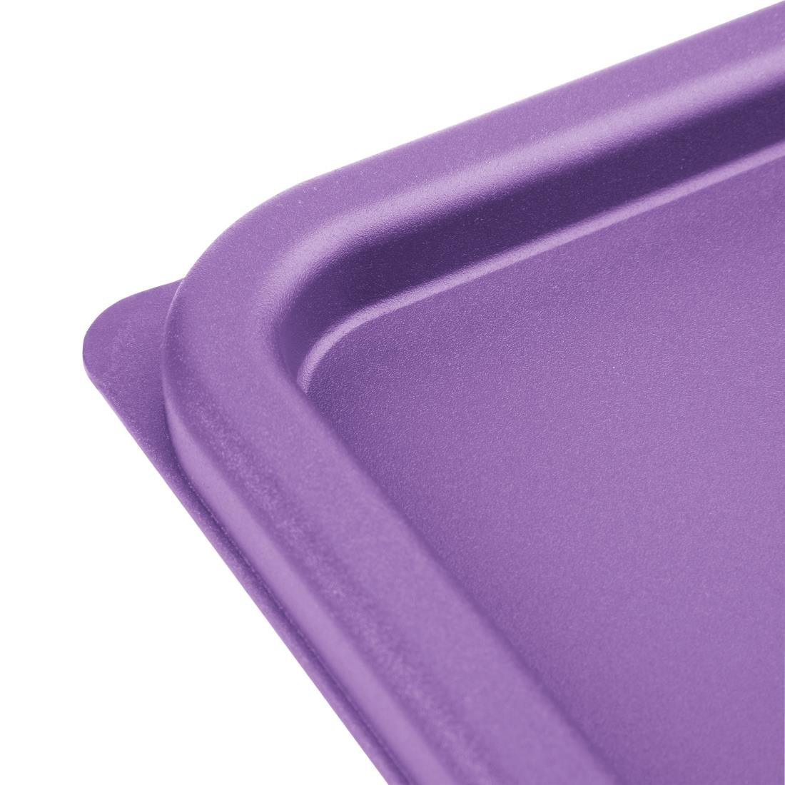 FX144 Hygiplas Square Food Storage Container Lid Purple Medium