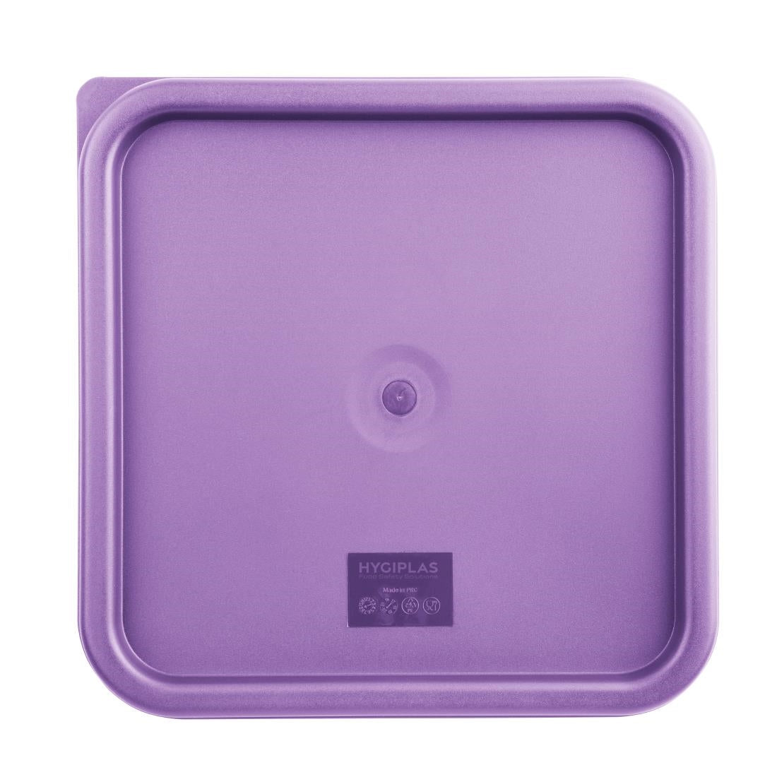FX145 Hygiplas Square Food Storage Container Lid Purple Large