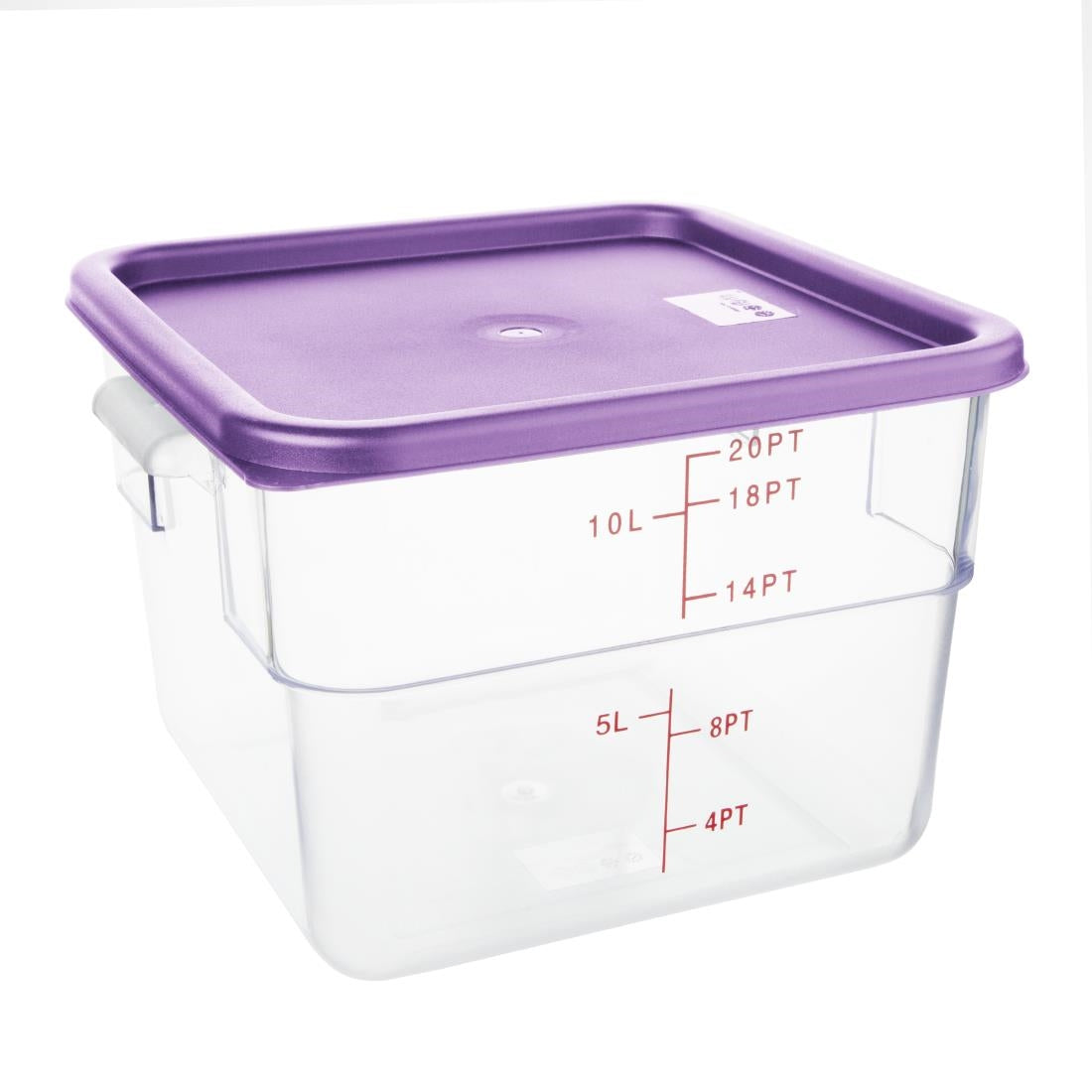 FX145 Hygiplas Square Food Storage Container Lid Purple Large