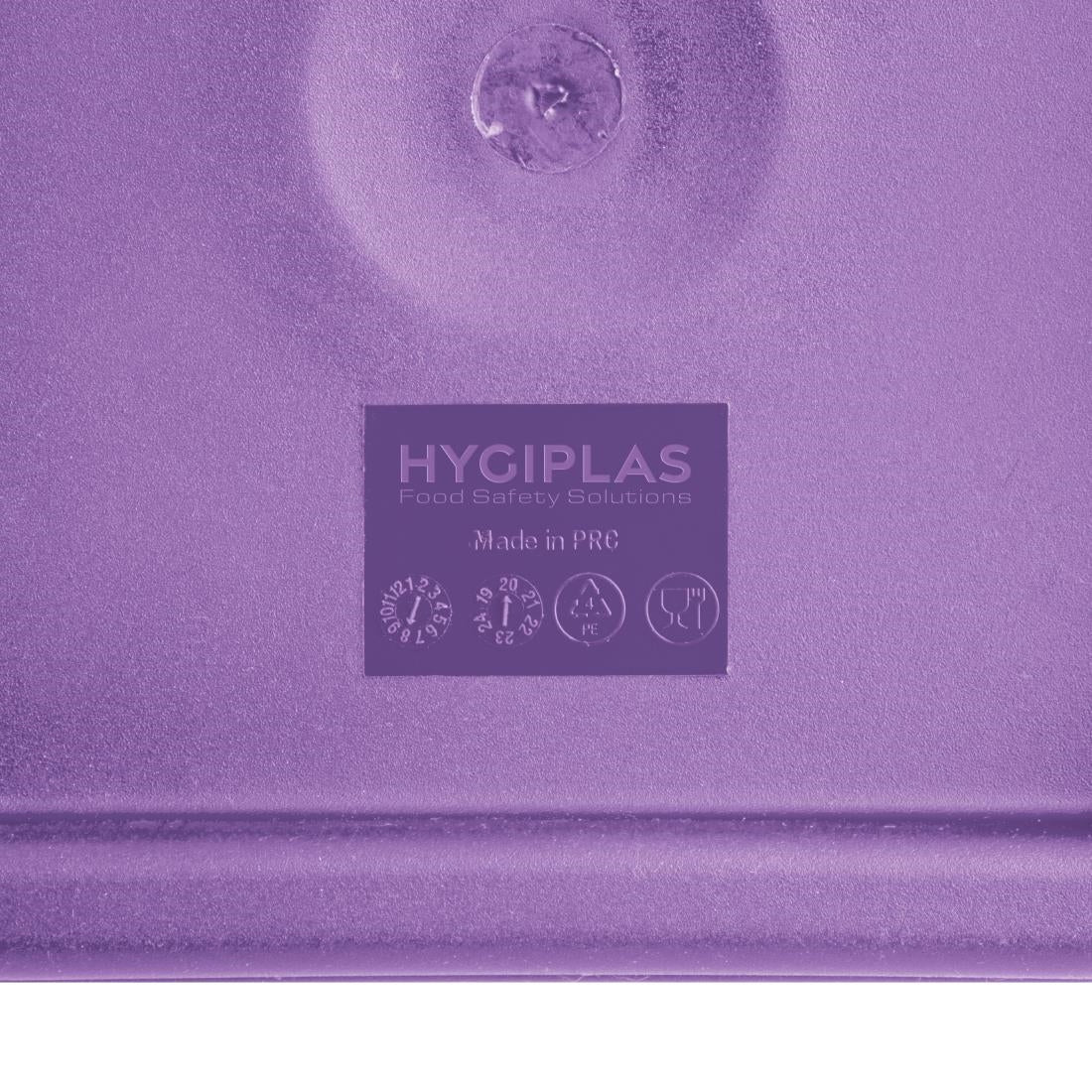 FX145 Hygiplas Square Food Storage Container Lid Purple Large