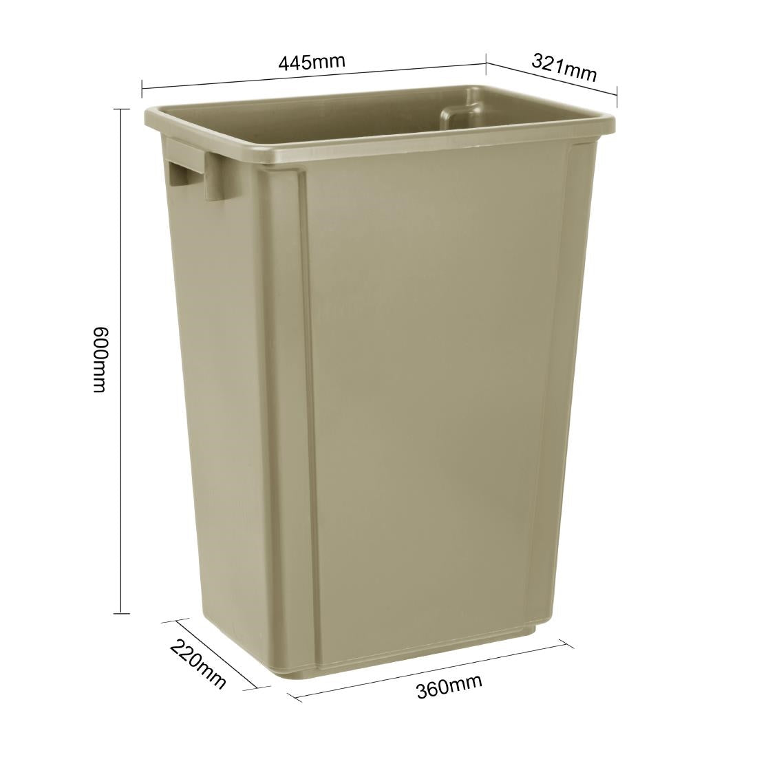 FX149 Jantex Slim Bin 60Ltr Beige