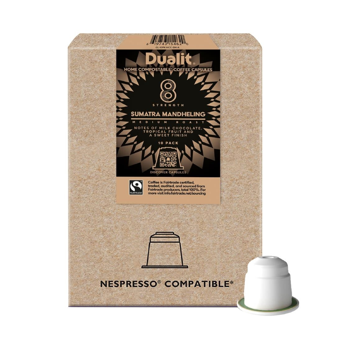 FX184 Dualit Sumatran Home Compostable Capsules (Pack of 10)