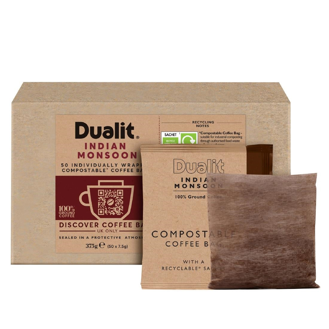 FX188 Dualit Indian Monsoon Compostable Coffee Bags (Pack of 40)