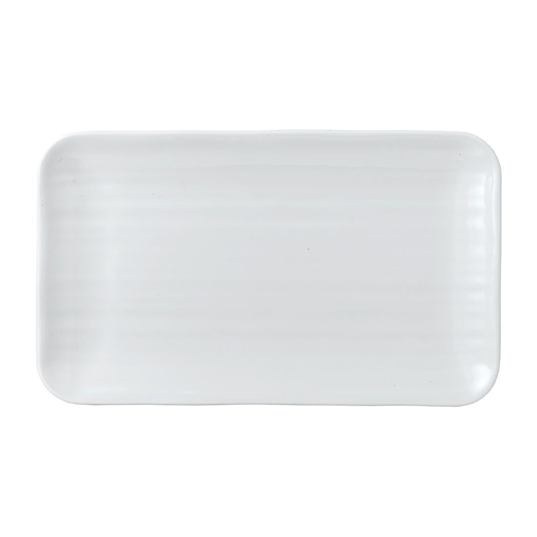 Dudson White Organic Rectangular Plates 270x160mm (12 Pack)