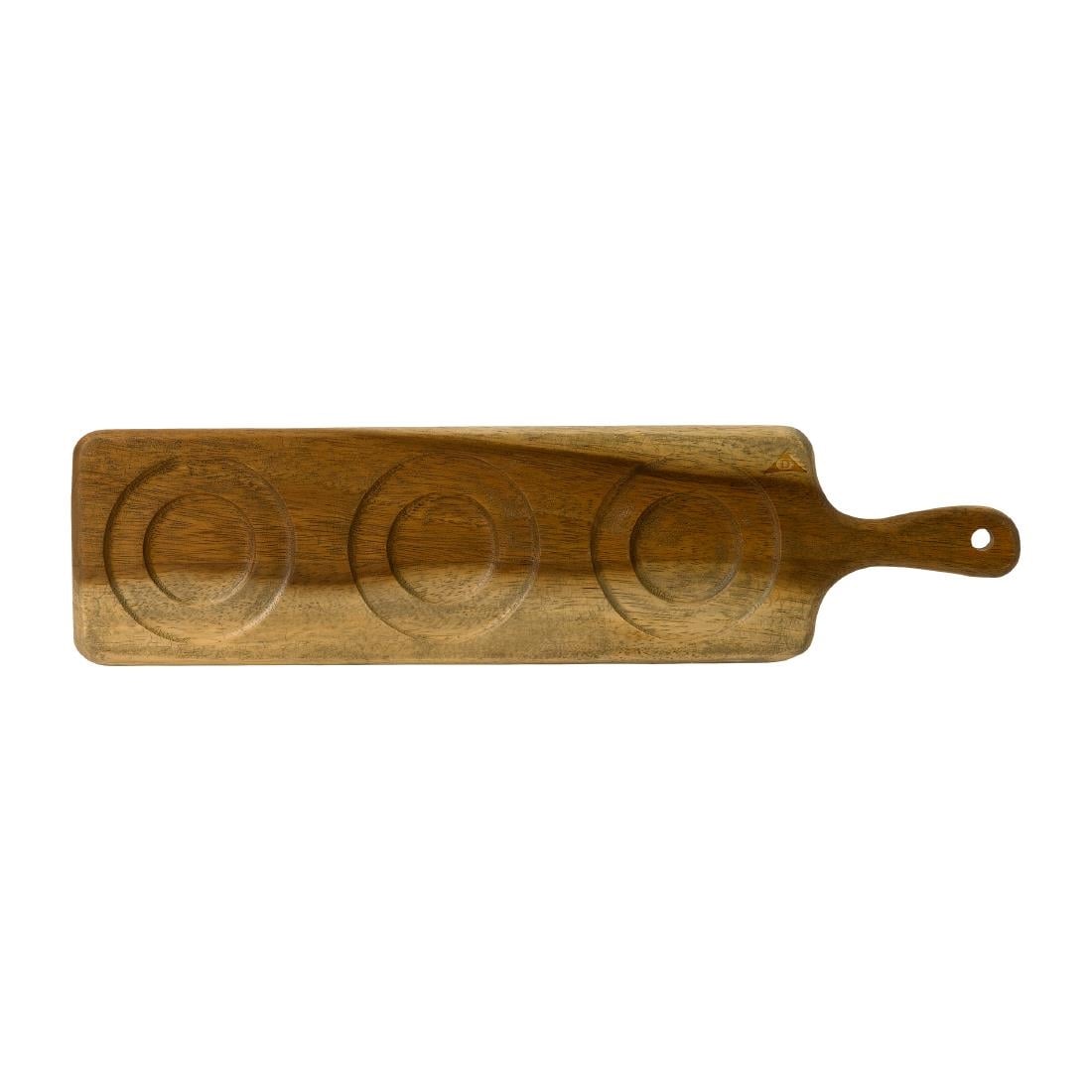 Dudson Acacia Wood Rectangular Handled Boards 120x469mm (4 Pack)