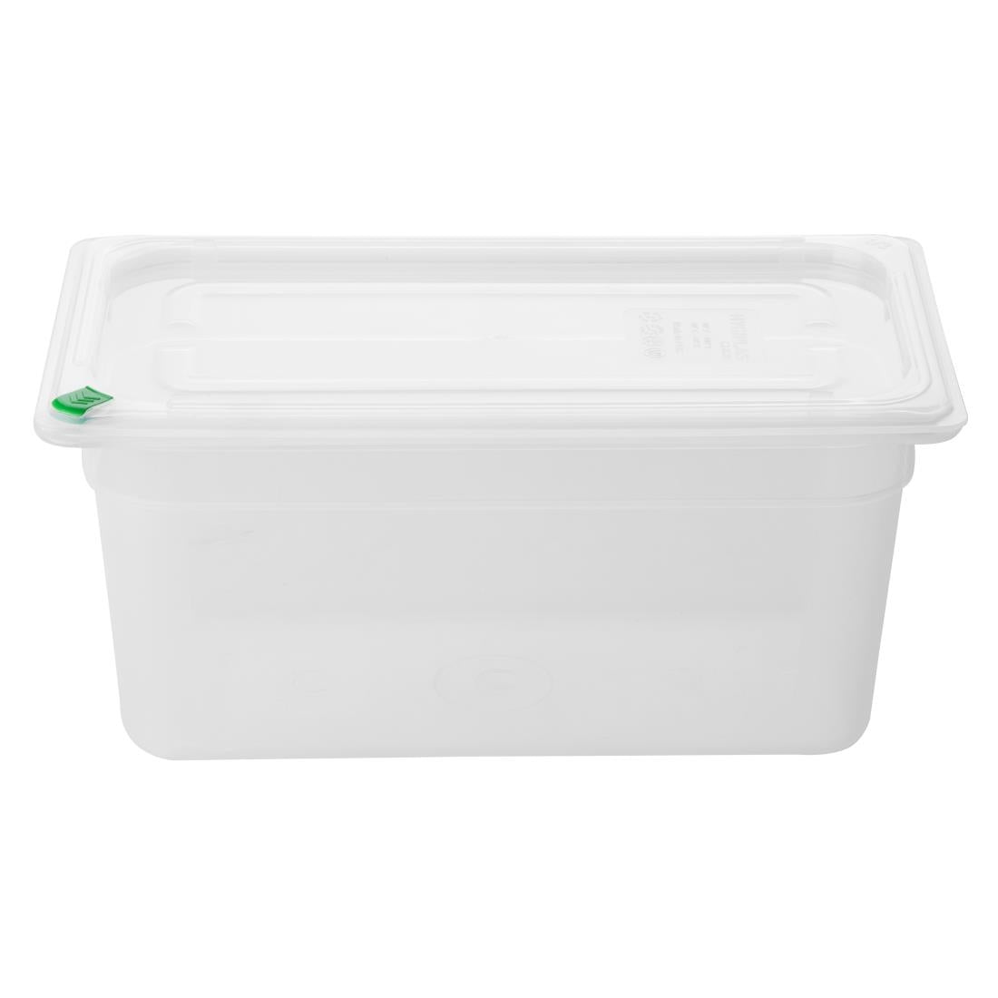 FZ093 Hygiplas Click PP GN Pan 1/3 with Lid and 7 colour clips-150mm 5.3Ltr (Pack 4)