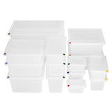 FZ098 Hygiplas Click PP GN Pan 1/6 with Lid  and 7 colour clips -150mm 2.2Ltr (Pack 4)