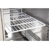 UA064  Polar U-Series Double Door Counter Fridge with Upstand 282Ltr