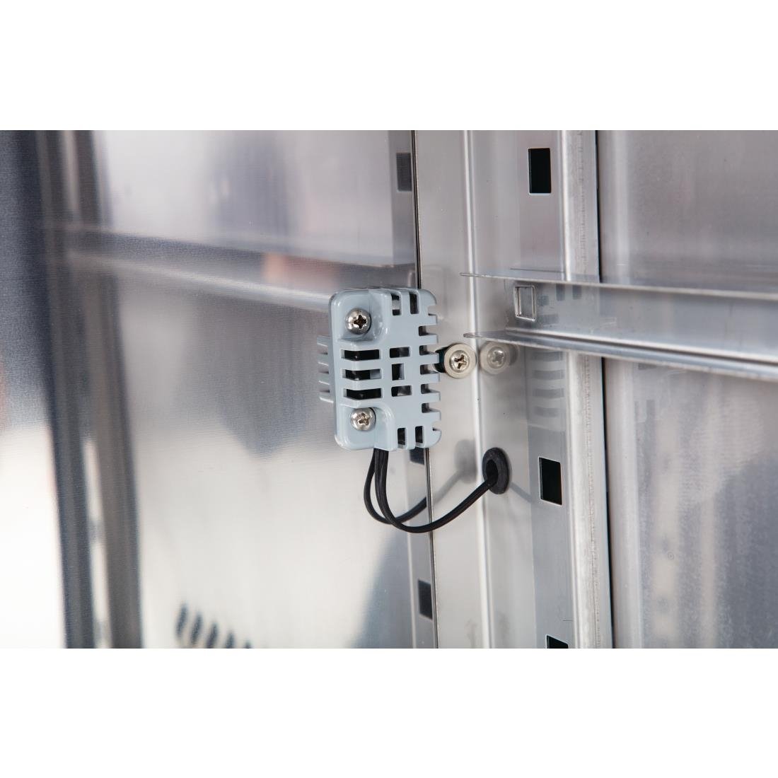 DL915 Polar U-Series Triple Door Counter Fridge with Upstand 417Ltr