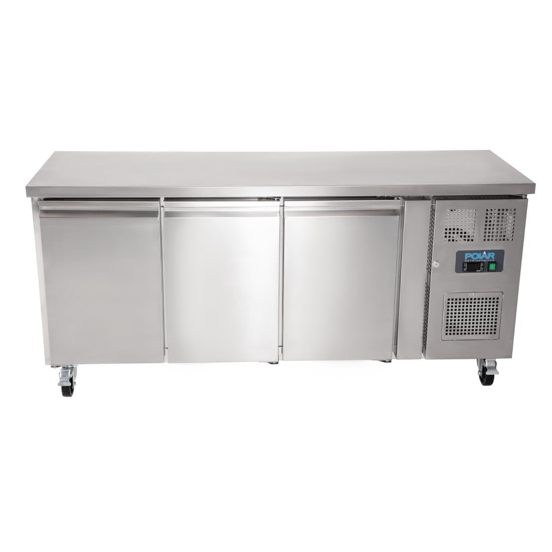 G378 Polar U-Series Triple Door Counter Fridge