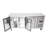 G378 Polar U-Series Triple Door Counter Fridge