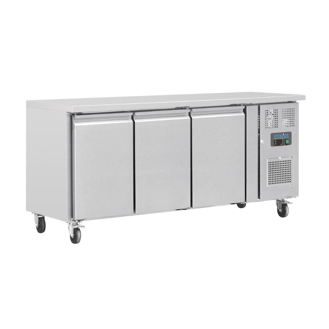 G378 Polar U-Series Triple Door Counter Fridge