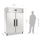 G594 Polar G-Series Upright Double Door Fridge 1200Ltr
