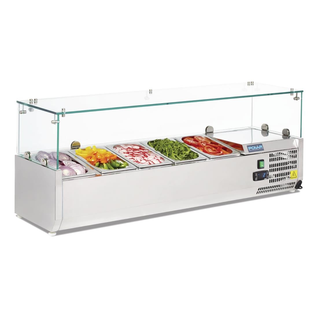 G608 Polar G-Series Countertop Prep Fridge 5x 1/4GN