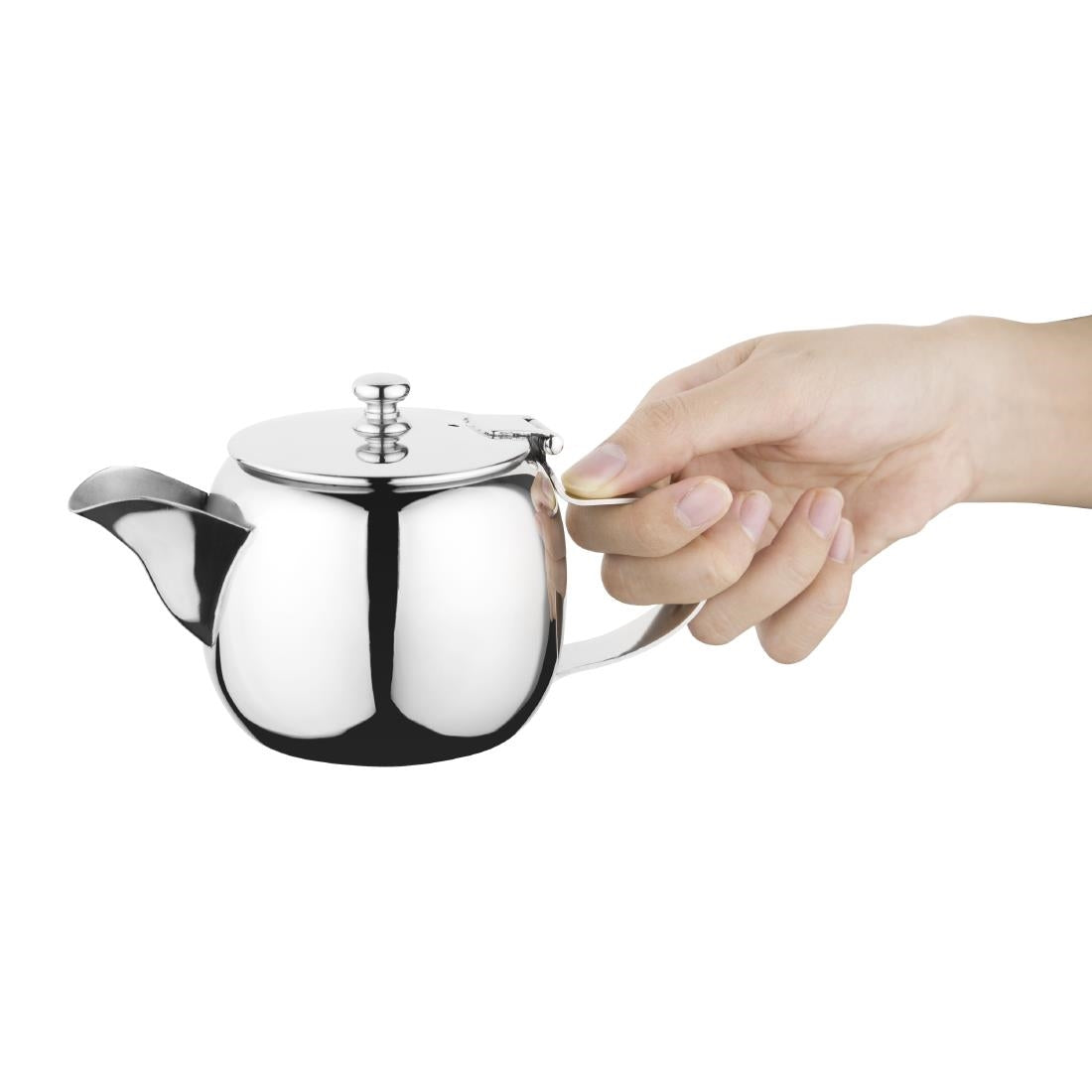 GC949 Olympia Non-Drip Stainless Steel Teapot 380ml