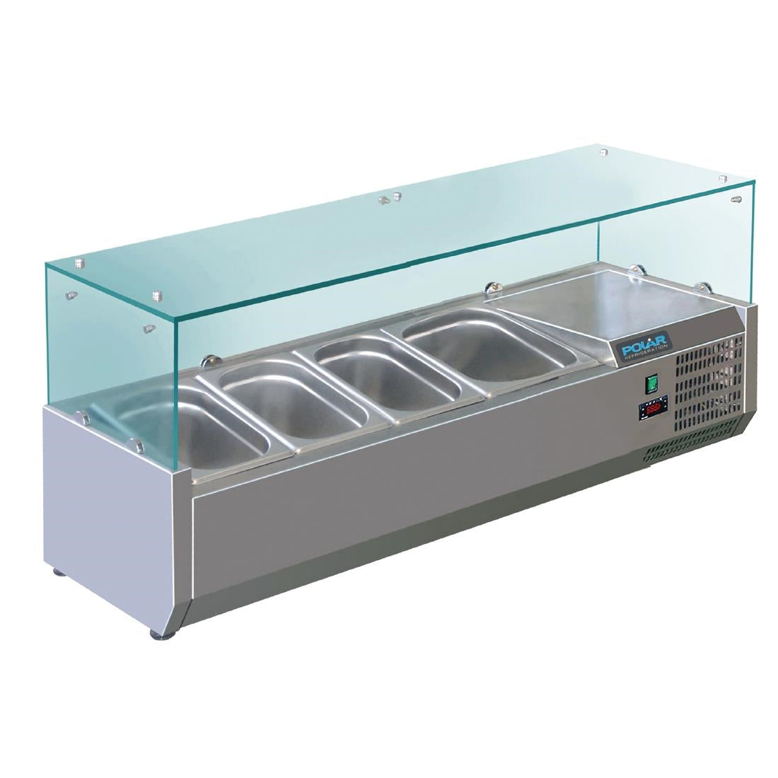 GD875 Polar G-Series Countertop Prep Fridge 3x 1/3GN & 1x 1/2GN