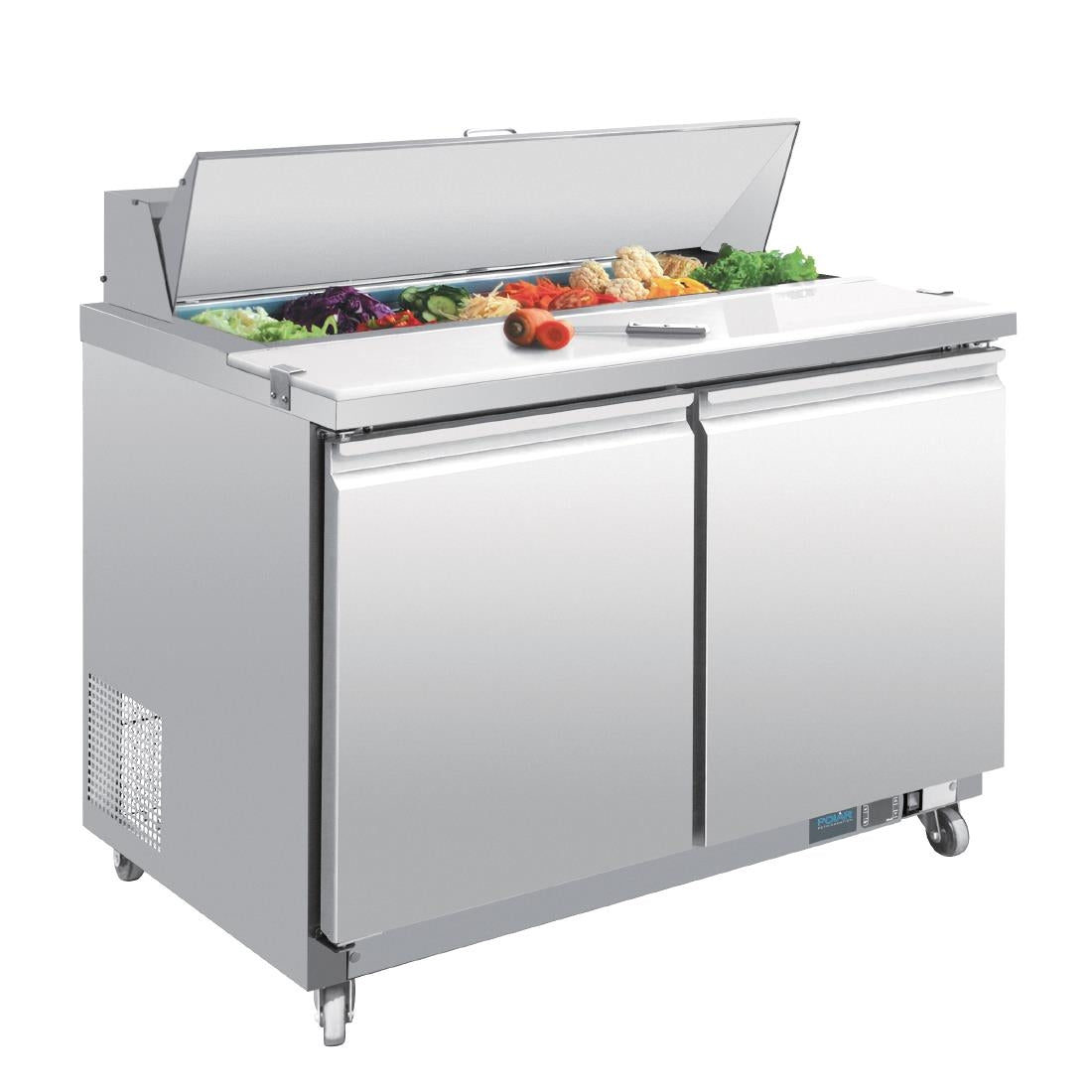 GD882 Polar U-Series Double Door Prep Counter Fridge