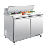GD882 Polar U-Series Double Door Prep Counter Fridge