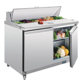 GD882 Polar U-Series Double Door Prep Counter Fridge