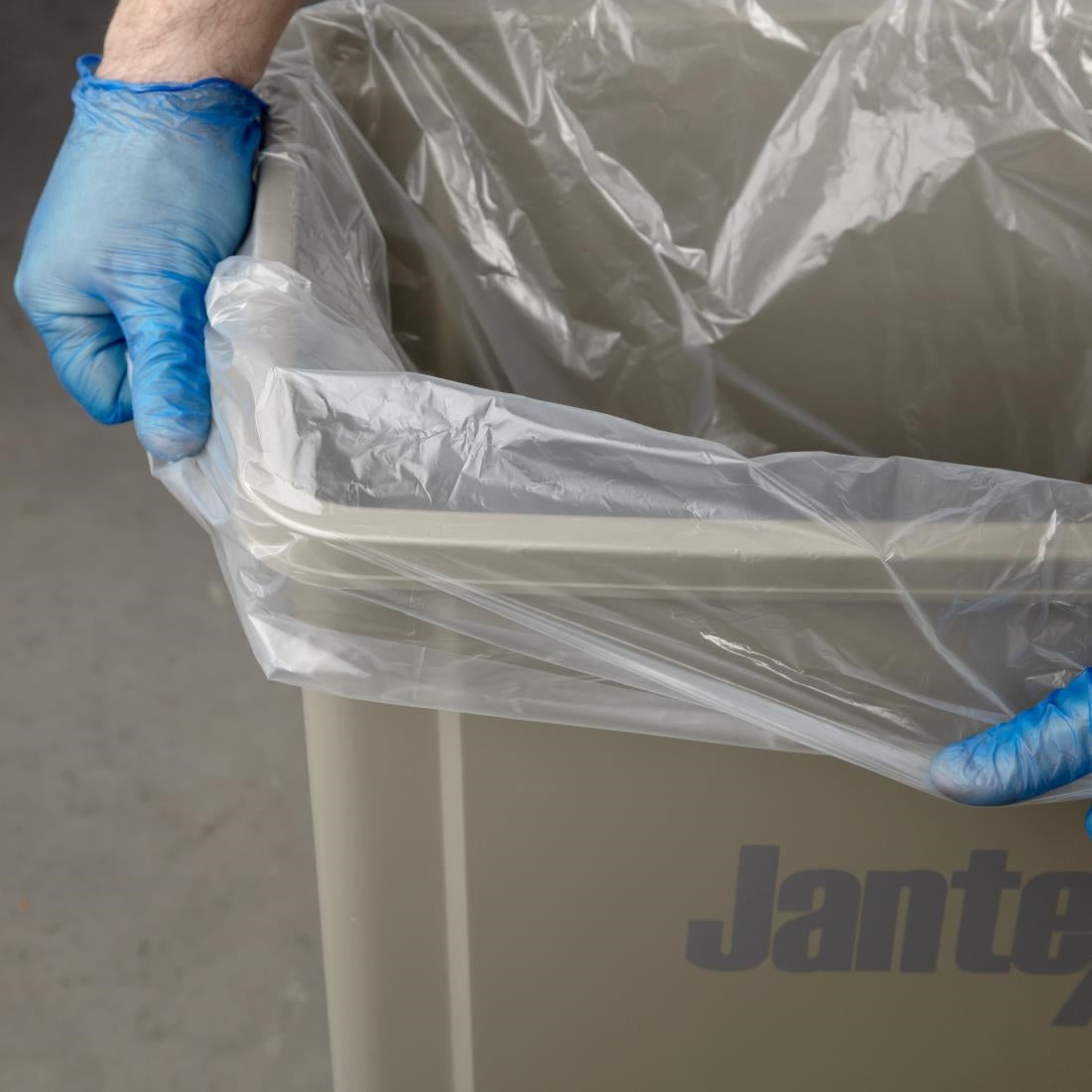 CH157 Jantex Heavy Duty Recycled Bin Bag 15kg 120ltr Clear (Pack of 100)