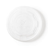 GF048 Vegware Compostable Hot Food Pot Flat Lids 350ml / 12oz and 455ml / 16oz (Pack of 500)