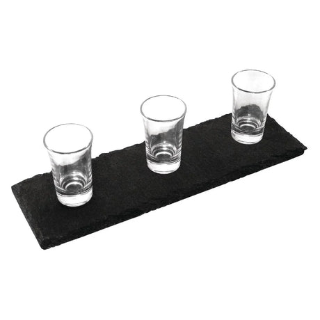CK408 Olympia Natural Slate Rectangular Display Trays 300mm (Pack of 4) - JD Catering Equipment Solutions Ltd