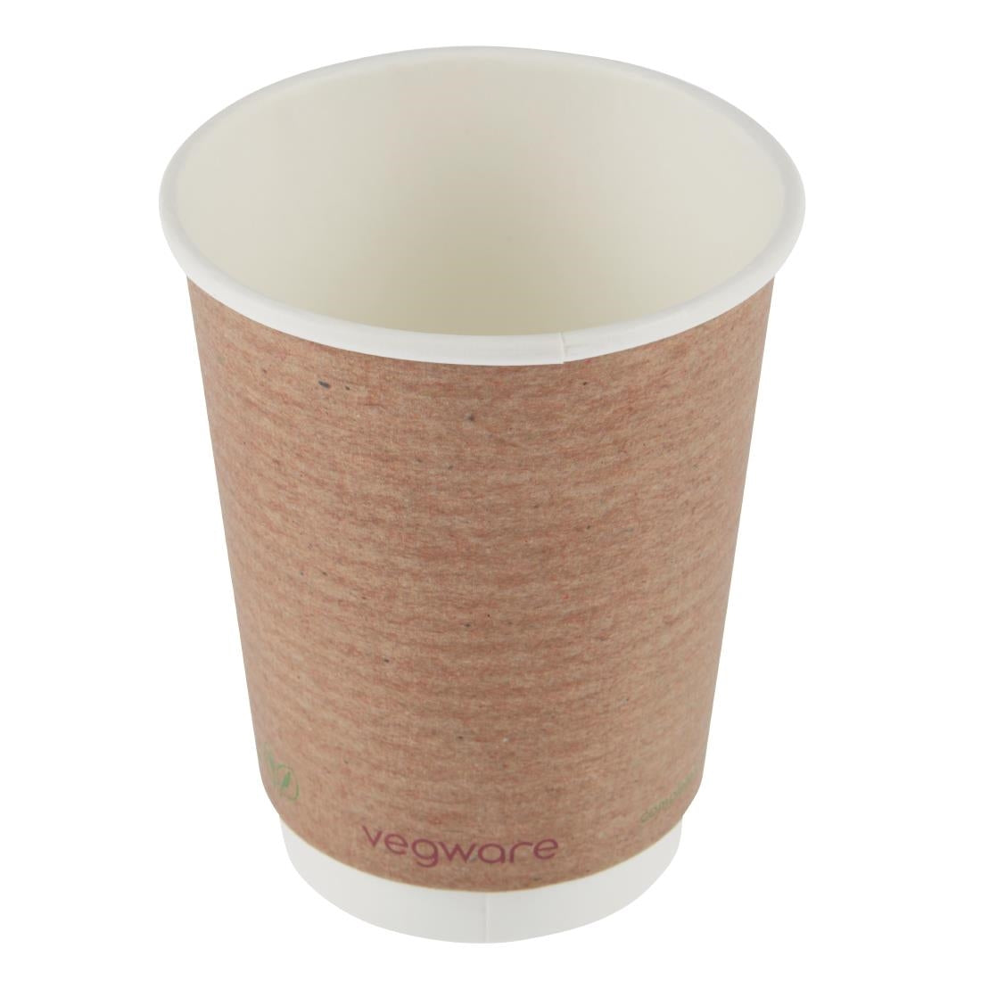 GH021 Vegware Compostable Coffee Cups Double Wall 340ml / 12oz (Pack of 500)