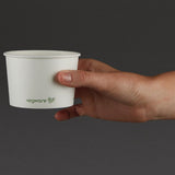 GH027 Vegware Compostable Hot Food Pots 230ml / 8oz (Pack of 1000)