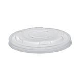 GH166 Vegware Compostable Hot Food Pot Flat Lids 170ml / 6oz and 230ml / 8oz