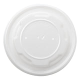 GH166 Vegware Compostable Hot Food Pot Flat Lids 170ml / 6oz and 230ml / 8oz