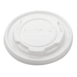 GH166 Vegware Compostable Hot Food Pot Flat Lids 170ml / 6oz and 230ml / 8oz