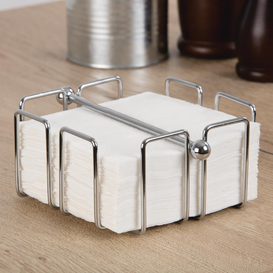 Olympia Cocktail Napkin Holder with Weight 140 x 140mm