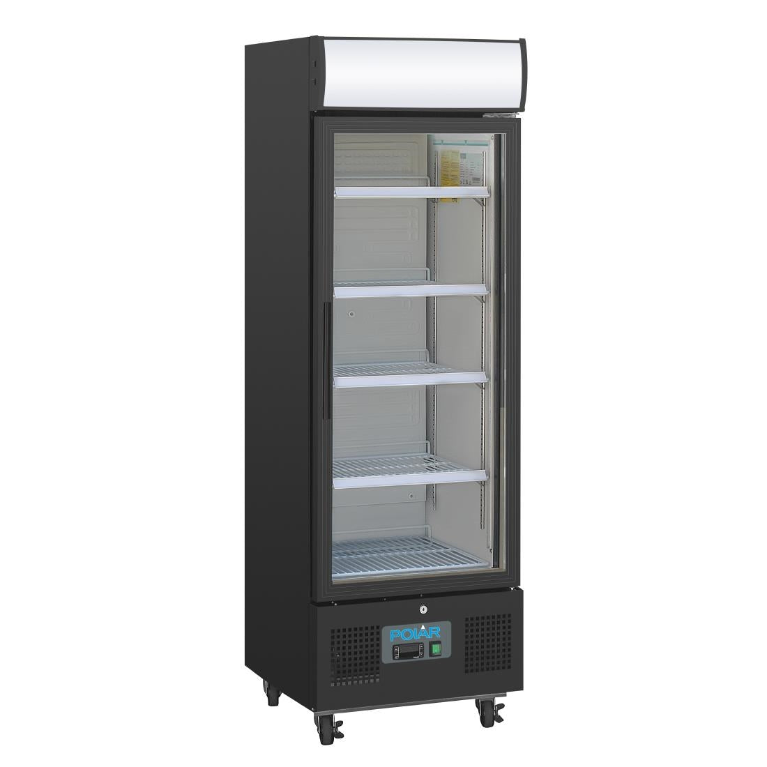 GH426 Polar G-Series Upright Display Fridge 218Ltr Black GH426