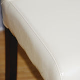 GH444 Bolero Faux Leather Dining Chairs Cream (Pack of 2)