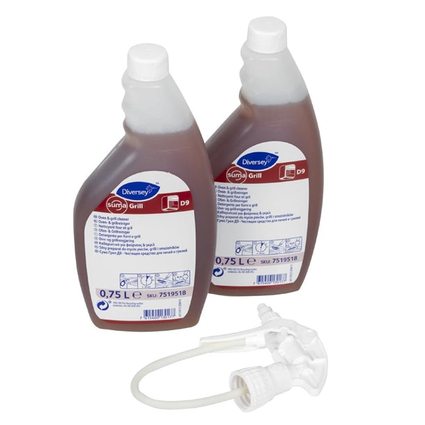 GH497 Suma Grill D9 Grill and Oven Cleaner Ready To Use 750ml (2 Pack)