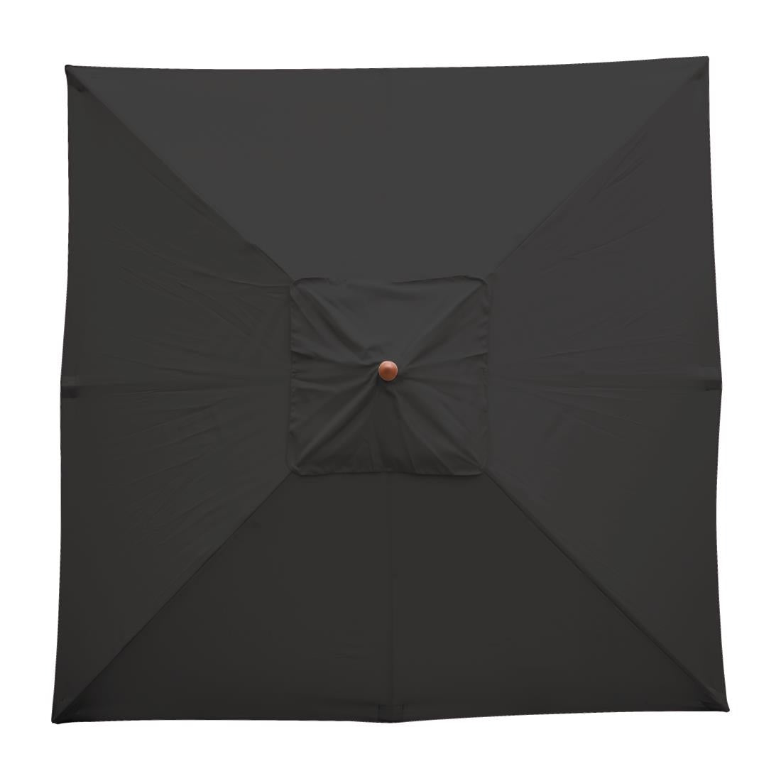 GH990 Bolero Square Double Pulley Parasol 2.5m Diameter Black