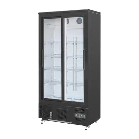 GJ448 Polar G-Series Upright Back Bar Cooler with Sliding Doors 490Ltr