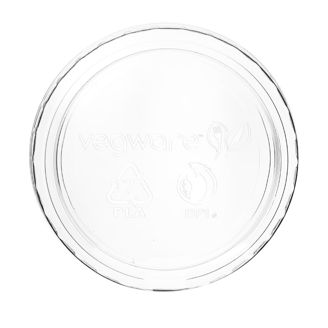 GK104 Vegware Compostable Cold Portion Pot Lids 59ml / 2oz and 118ml / 4oz