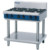 Blue Seal Evolution Cooktop 6 Open Burners Nat Gas on Stand 900mm G516D-LS/N