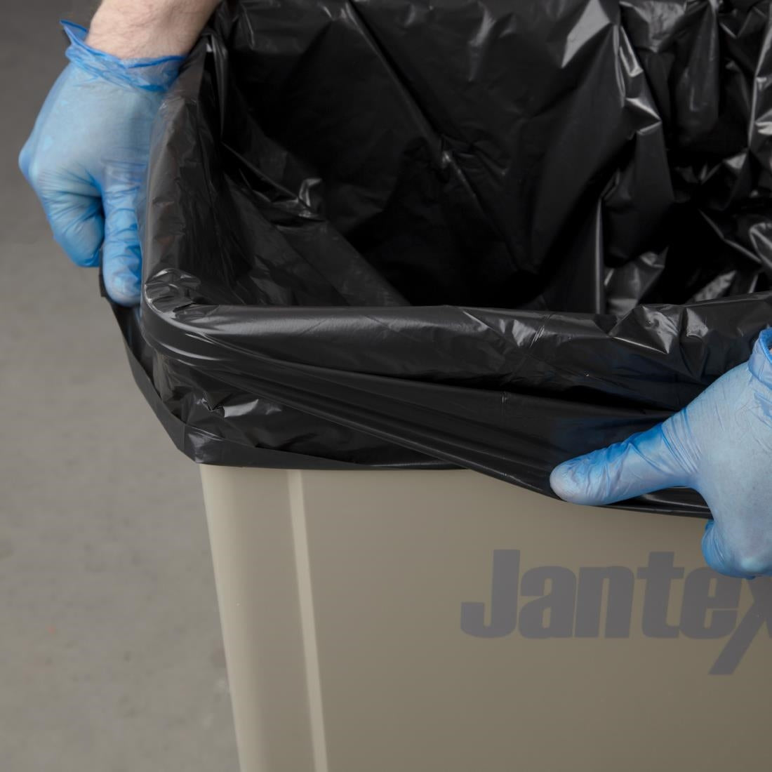 GN399 Jantex Large Medium Duty Black Bin Bags 80Ltr (Pack of 10)