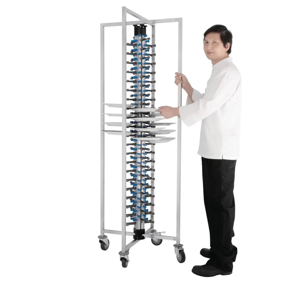 GK978 Vogue Mobile Plate Rack 84 Plates - JD Catering Equipment Solutions Ltd