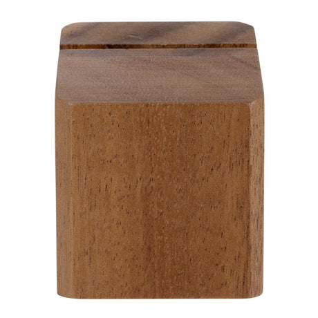 JB399 Olympia Acacia Wood Menu Holder - 65x55x55mm