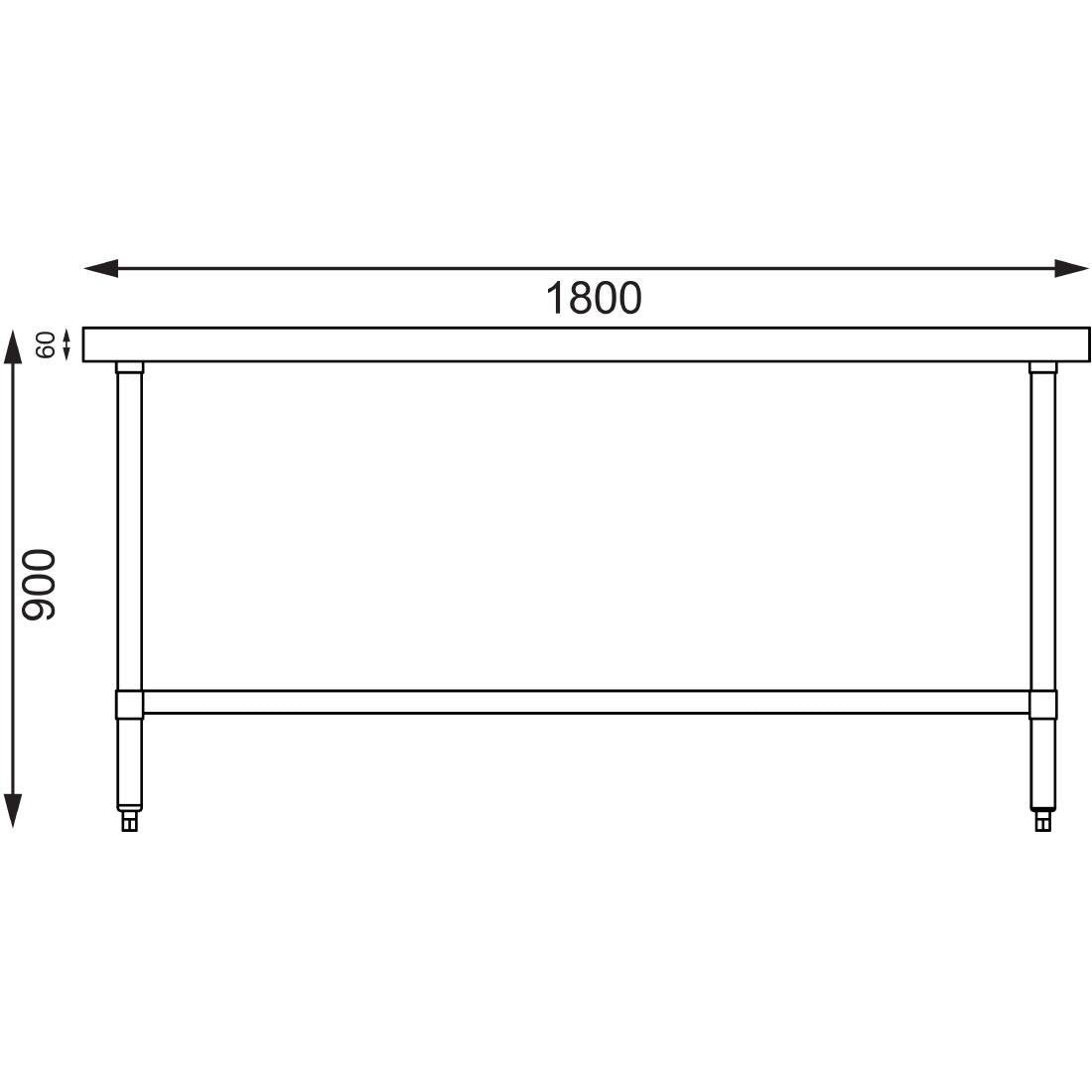 GL279 Vogue Stainless Steel Centre Table 1800mm