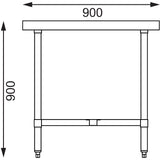 GL279 Vogue Stainless Steel Centre Table 1800mm