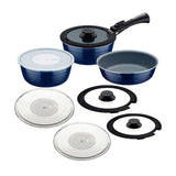GL339 Tramontina Ãtria 10-Piece Nesting Cookware Set Navy