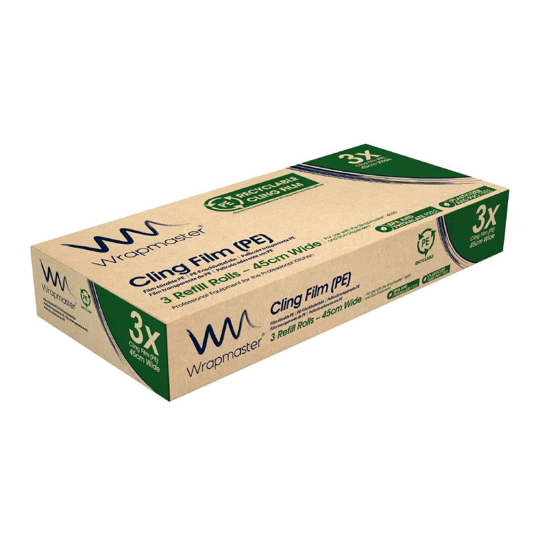GL382 Wrapmaster PE Cling Film Refill for Wrapmaster 4500 450mm x 300m (Pack of 3)