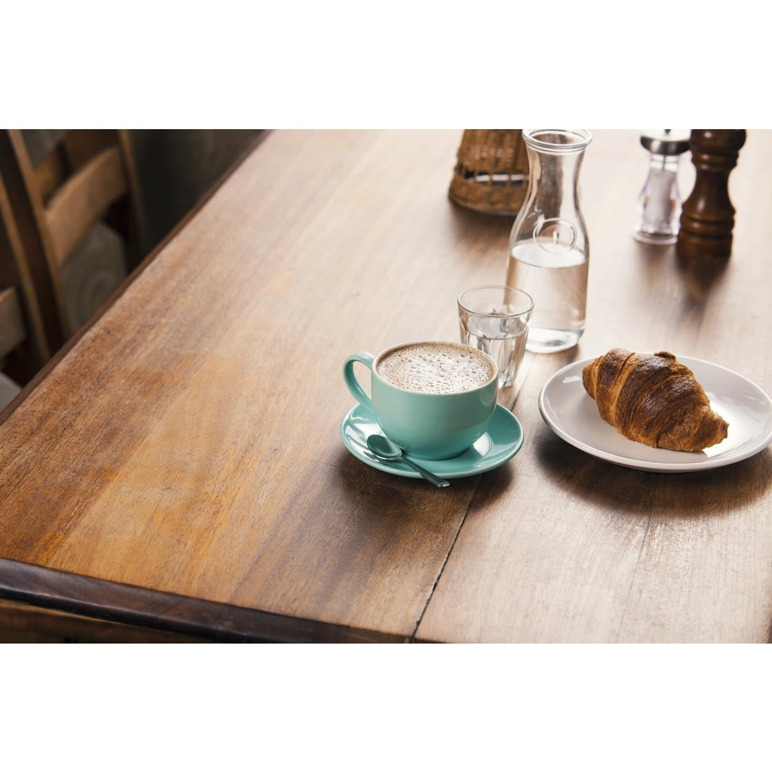 GL461 Olympia Cafe Cappuccino Cups Aqua 340ml (Pack of 12)