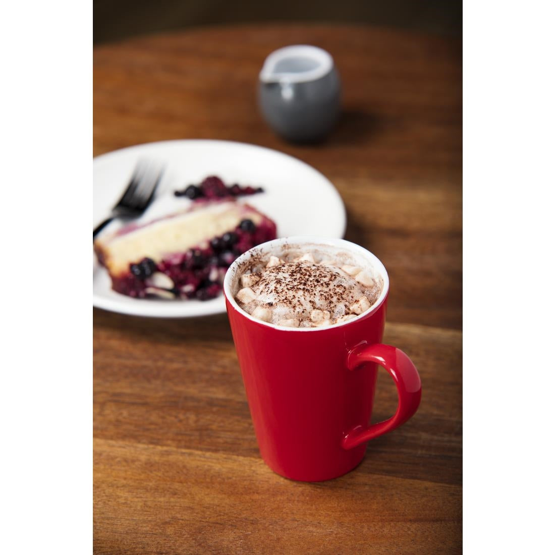 GL486 Olympia Cafe Latte Cups Red 340ml (Pack of 12)